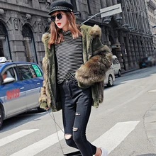 Зимняя куртка из искусственного лисьего меха, Женская куртка с капюшоном из искусственного меха, модные женские утепленные куртки, теплая верхняя одежда