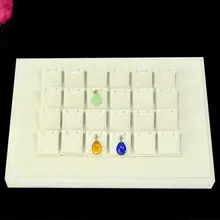 Один предмет ювелирных изделий дисплей лоток для хранения держатель ожерелье кулон серьги Чехол Держатель с лупой 24 шт подставка для сережек