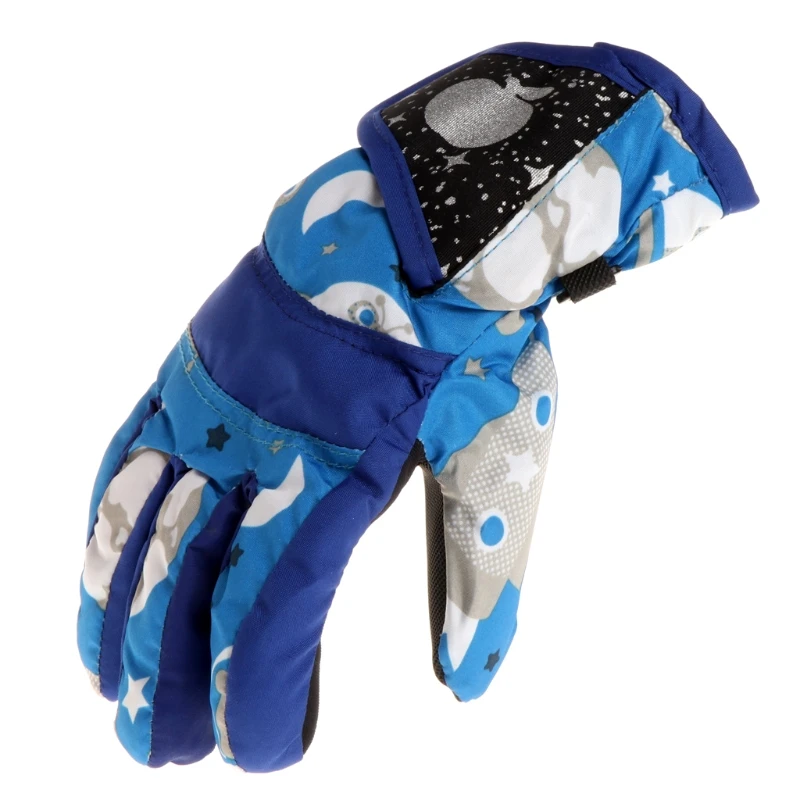 Детские зимние лыжные перчатки для мальчиков и девочек, теплые водонепроницаемые ветрозащитные зимние лыжные перчатки
