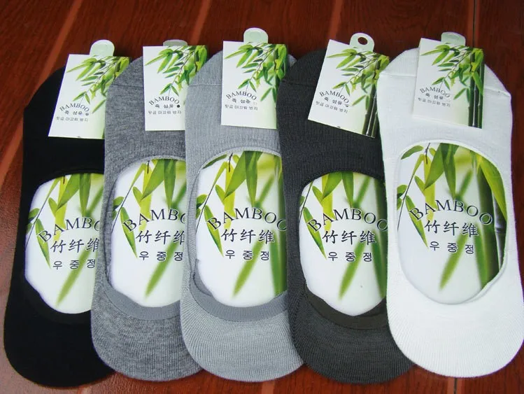 Укороченные носки Повседневное однотонные Цвет человек мягкое бамбуковое волокно Для мужчин s; носки-башмачки; силиконовым противоскользящим покрытием незаметные Для мужчин носки