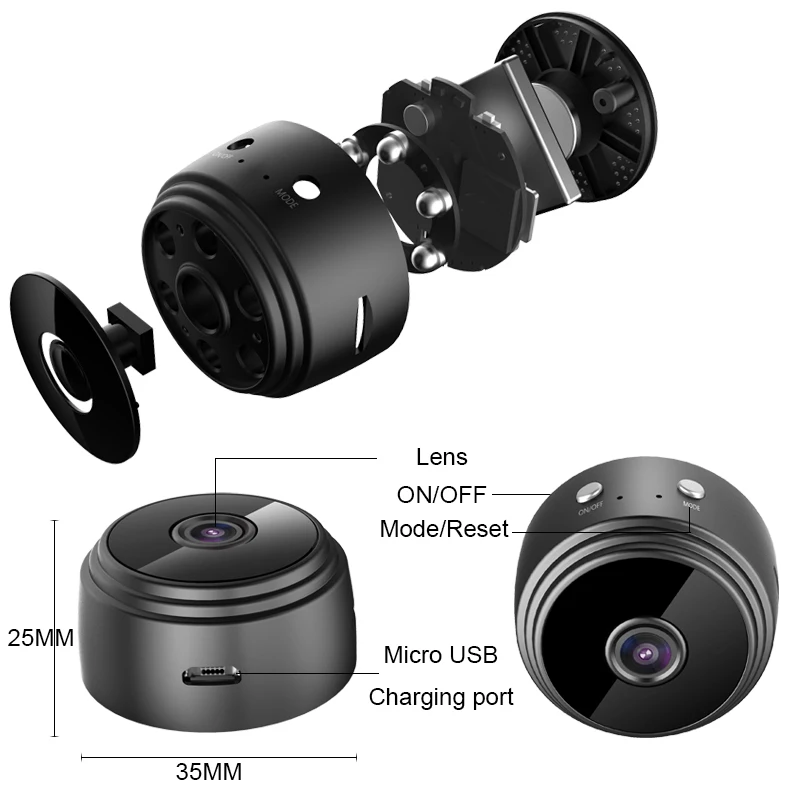 HD1080p A9 wifi ip мини камера Маленькая беспроводная домашняя детская ночного видения