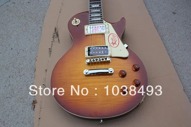 Cheap Wholesale Custom shop 1959 R9 Tiger Flame electric guitar EMS Free Shipping with hard case