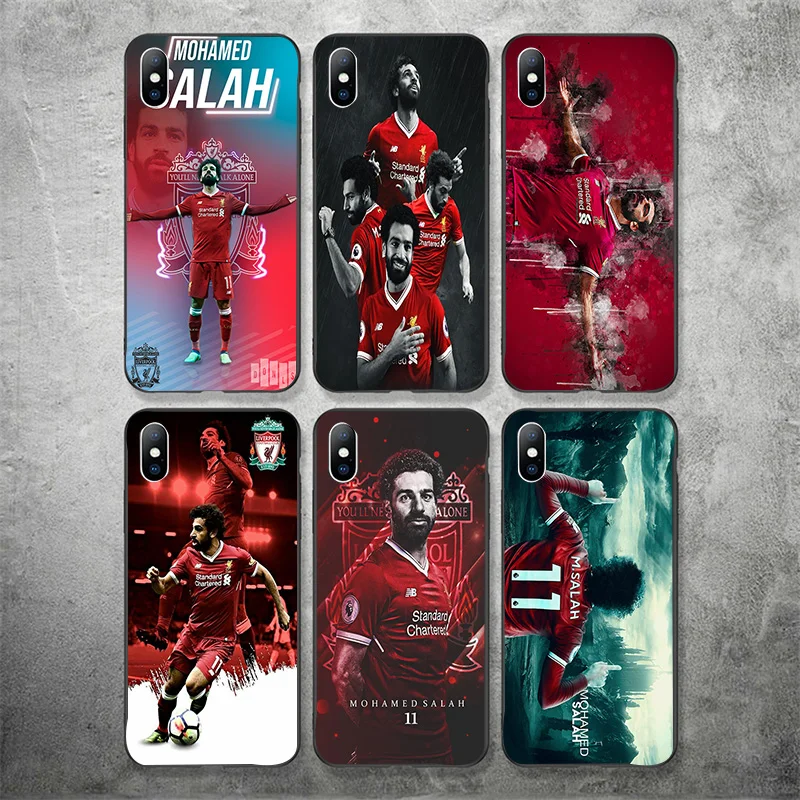 

Yinuoda Liverpool FC Phone Case Picture For Mohamed Salah Silicon Shell Soft TPU Cover For iPhone X XR XS MAX 7 8 7plus 6 6S 5S