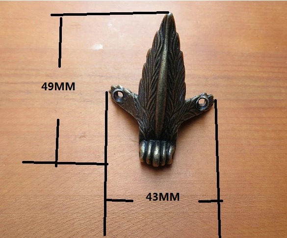 

20pcs vintage 43mm X49mm metal box Feet for box