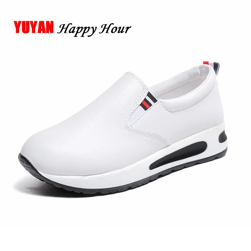

Women Loafers Flat Casual Shoes 2019 Flat Platform Shoes Womens Flats Ladies Black White Shoes YX544