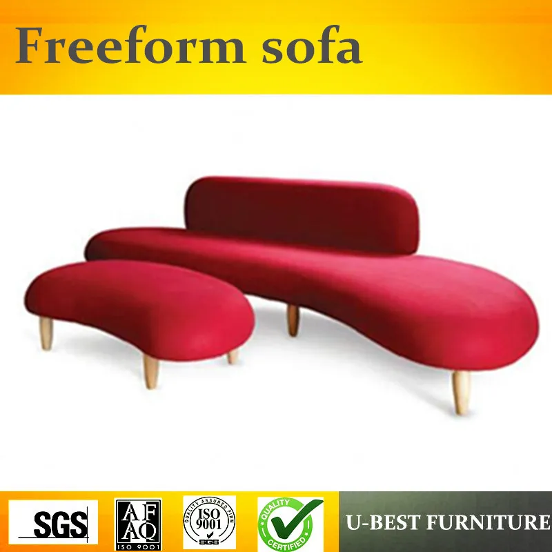 cheap U BEST Replica Japanese Design Isamu Freeform fabric sofa,Mid century Modern Freeform Bean Sofa and Ottoman