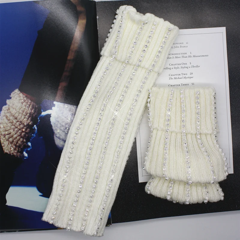 Rare Fashion Crystal MJ Micheal Jackson Billie Jean Baggy Ankle handmade 100% For Collection Show