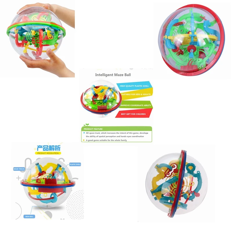 

2019 new hot creative 3D psychological balance game labyrinth ball maze puzzle education children's toys gifts