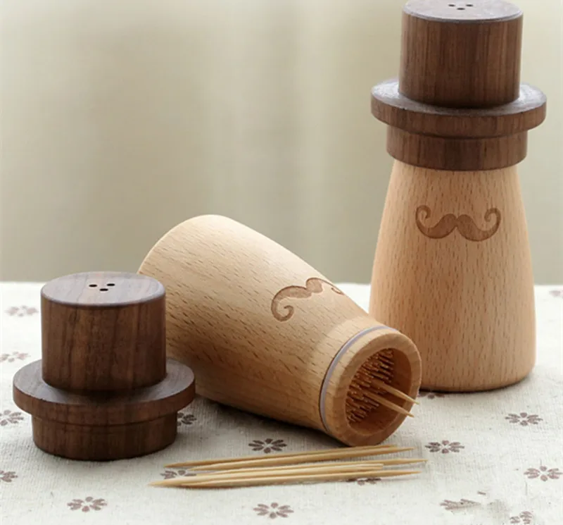 

New wood Toothpick Box With Lid Square Tank Toothpick Holders Bamboo Wood Home Kitchen Tools Toothpick Holder