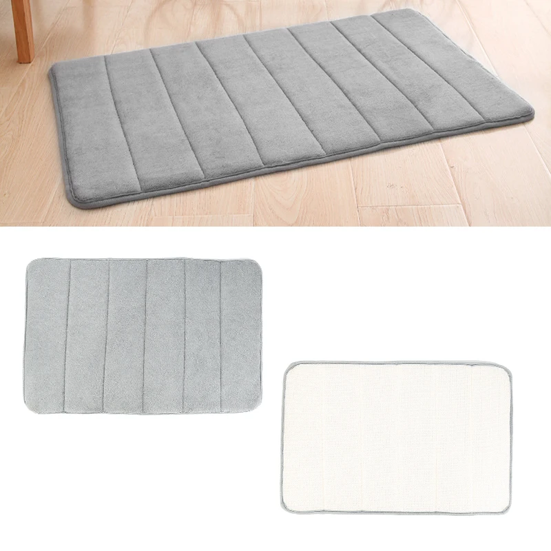 1pc Water Absorption Rug Bathroom Mat Gy Memory Foam Bath