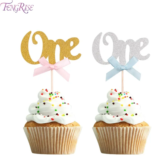 fengrise first birthday cupcake