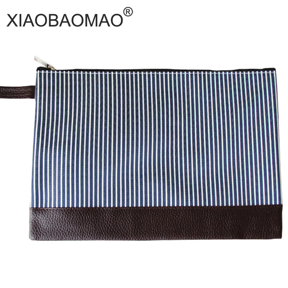 XIAOBAOMAO офисная сумка на молнии, PU+ холст A4 папка для документов для канцелярских принадлежностей Органайзер многоцветный 34 см X 32 см