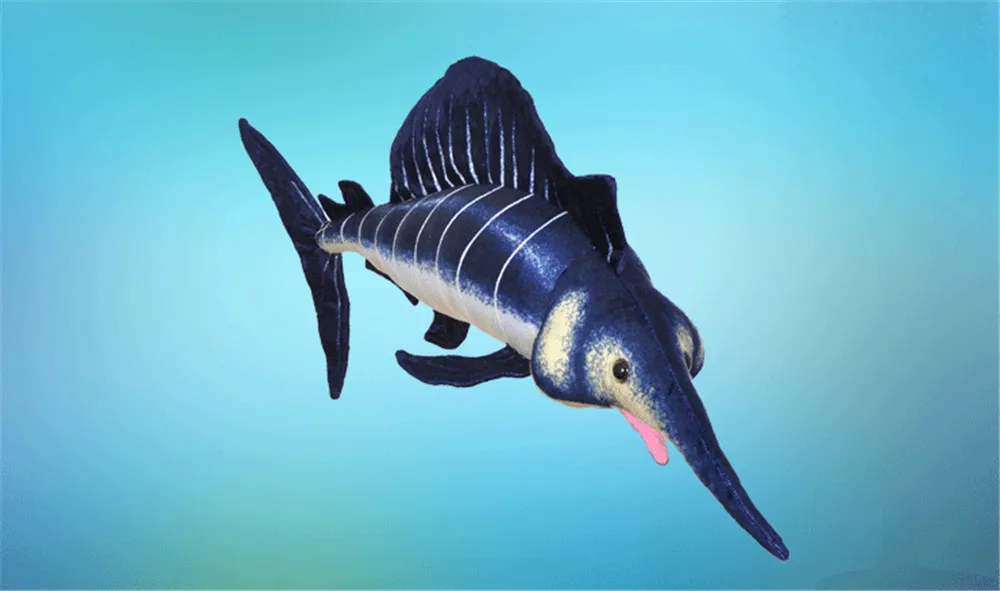 stuffed plush sea animals sailfish fish toy big blue fish doll2