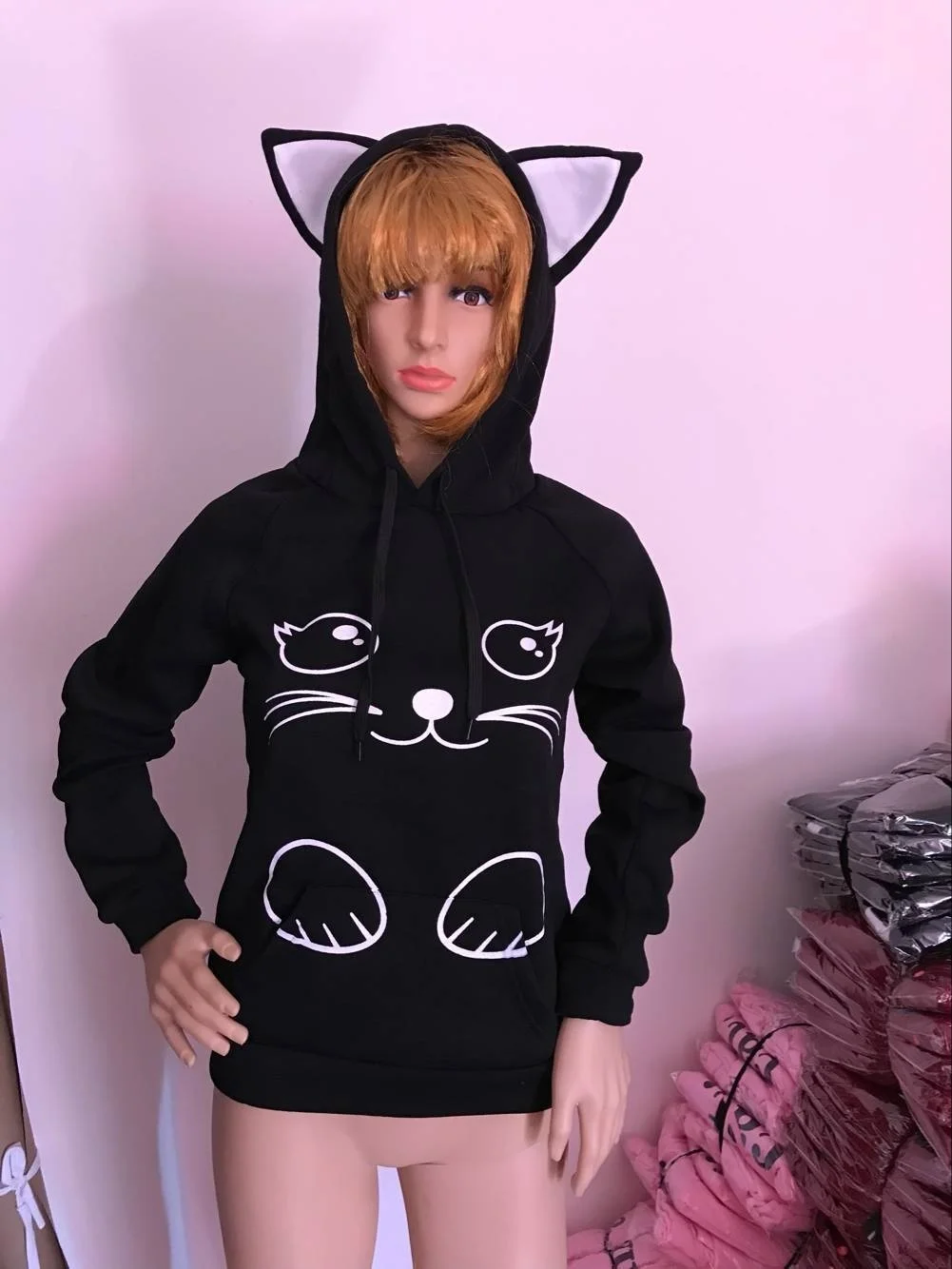 ZOGAA 2019 Solid Hooded Top Cute Cat print Hoodie Warm Womens top harajuku hoodie 3 Colors ZOGAA 2019 Solid Hooded Top Cute Cat print Hoodie Warm Womens top harajuku hoodie 3 Colors