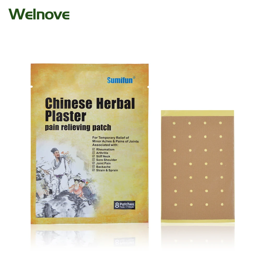 

16Pcs/2Bags Chinese Herbal Plaster Pain Reliving Patch For Temporary Relief of Minor Aches & pains Health Care Medical D0646