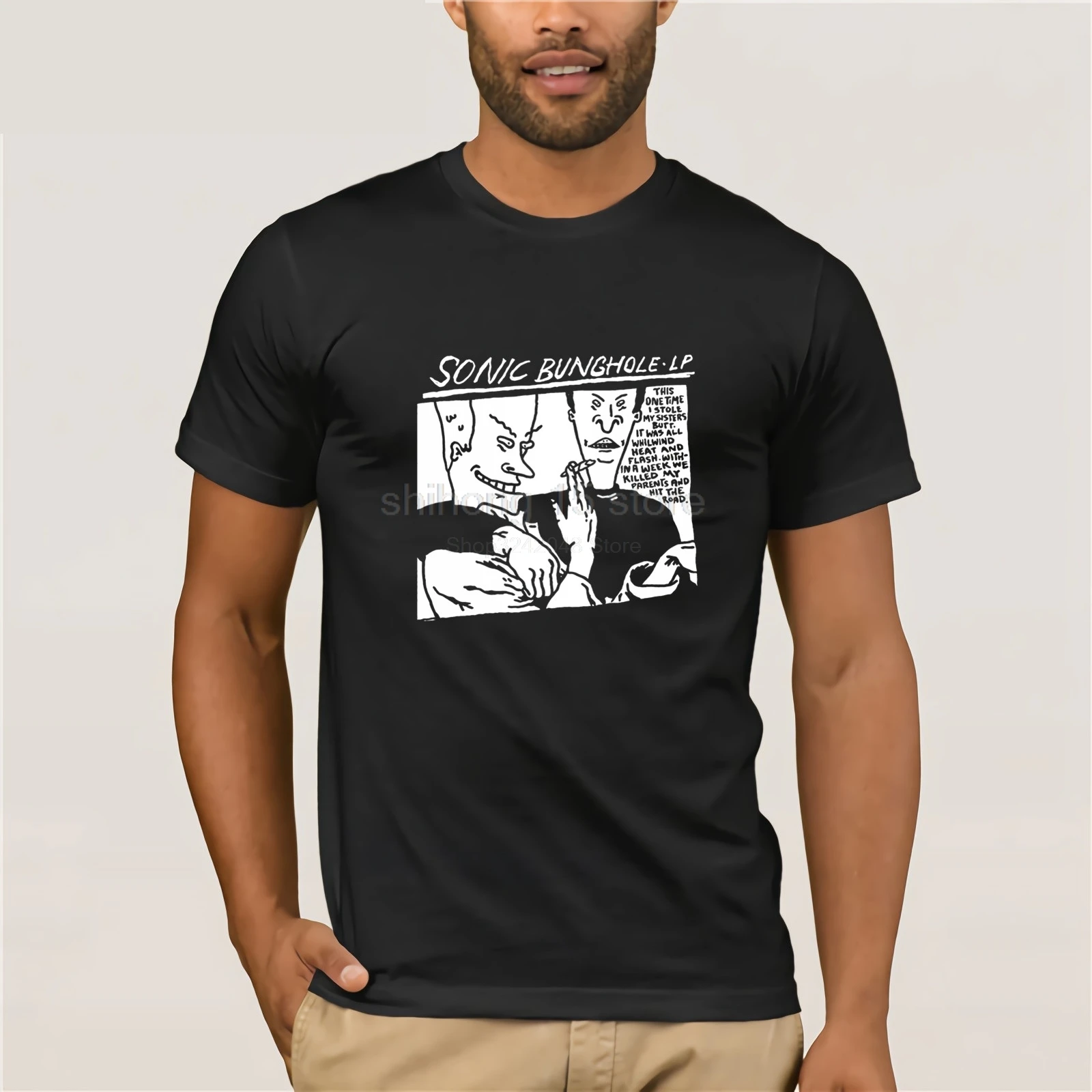 Принт Beavis And Butthead youth T-Shirt Повседневная футболка с короткими рукавами и круглым