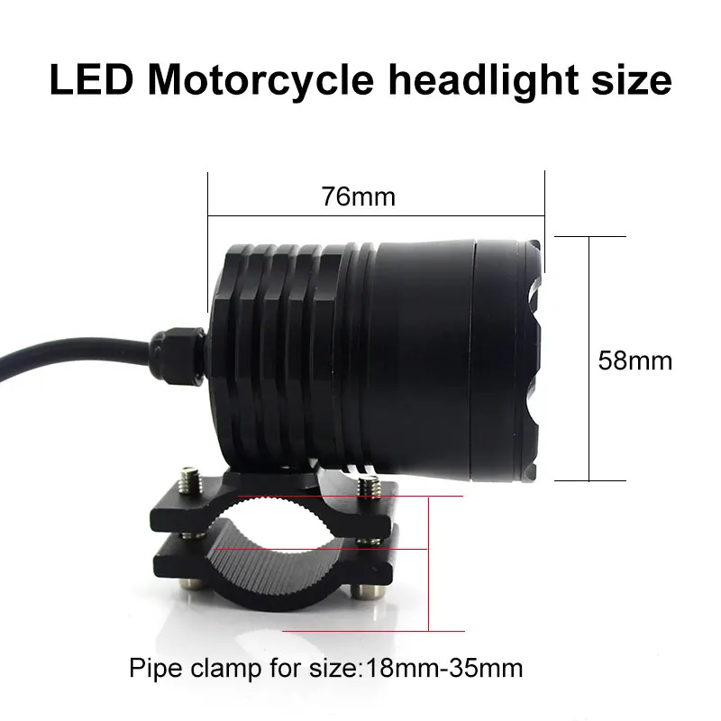 2 шт. Универсальный 6 чипов светодиодный фонарь для мотоцикла мотоцикл 9600LM Moto Spotlight водонепроницаемый туман пятно Motos лампы Супер яркий 12 В