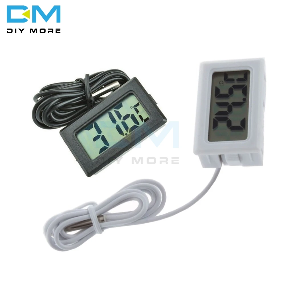 1M 100CM Mini Digital LCD Display Probe Fridge Freezer Thermometer