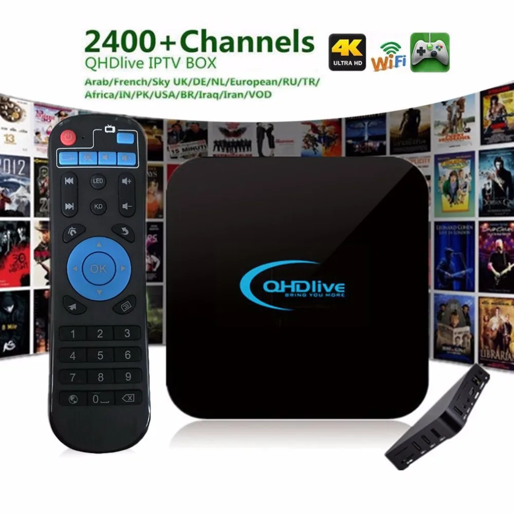 1G 8G font b TV b font Box Professional QHDlive IPTV Intelligent Coding 2400 Live Channels