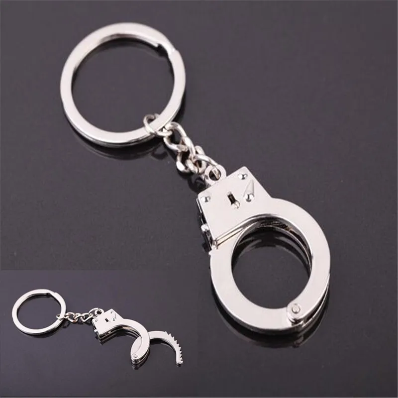 Key Holder Оптом ПОЛИЦИЯ человек наручники брелок кулон автомобиль брелок для ключей Сумки брелок Chaveiro