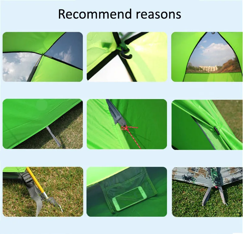 Профессиональный двухслойный алюминиевый стержень для 2 человек, походная палатка для кемпинга, альпинизма, туризма, водонепроницаемые палатки F203