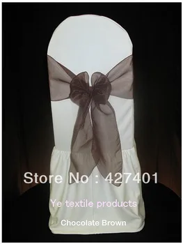 

Chocolate Brown Organza Bows For Wedding Event &Party Decoration