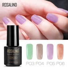 Розалинд гель 1 s ногтей гель 7 мл искусственного меха 12 цветов долгое ногти лак Soak Off УФ светодиодный грунтовка лак для ногтей гель-лаки