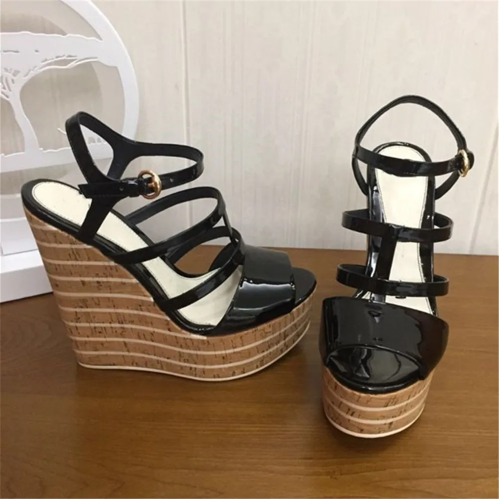 

Top Quality Sandals Women Wedges Shoes Pumps High Heels Sandals Summer Shoes Genuine Leather Women's Platform Sandals