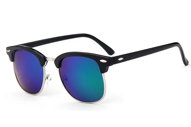DJXFZLO Модные металлические Новые солнцезащитные очки для мужчин/женщин, фирменный дизайн, Ретро стиль, заклепки, высокое качество, линзы, солнцезащитные очки для женщин - Цвет линз: C7