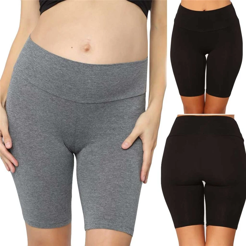 High Waist Elasticity Yoga Shorts Sport Leggings Workout Out Pocket Leggings Fitness Sports Gym Running Yoga Athletic Shorts A