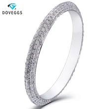 DovEggs 14K 585 Белое золото 0 8 мм бриллиантовый Муассанит Свадебный