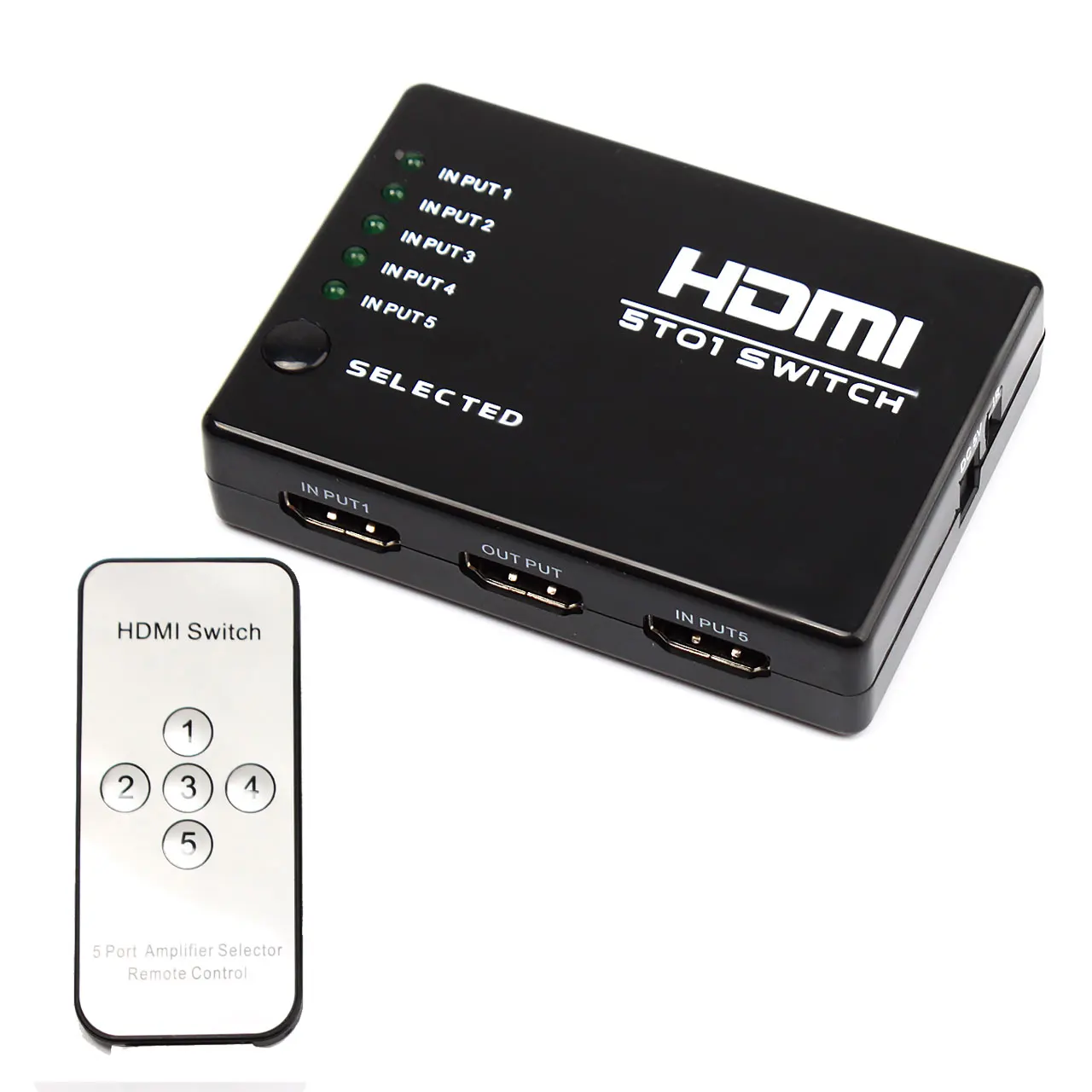 5 Full HD Remote 3D HDMI Switch Selector 5 1 out Splitter #76388