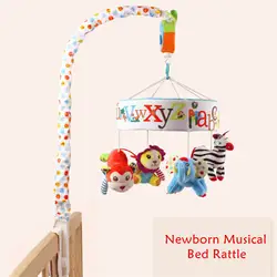 Детские погремушки игрушки 0-12 месяцев новорожденных кроватки Мобильная кровать Bell музыкальные погремушки мультфильм красочным буквы