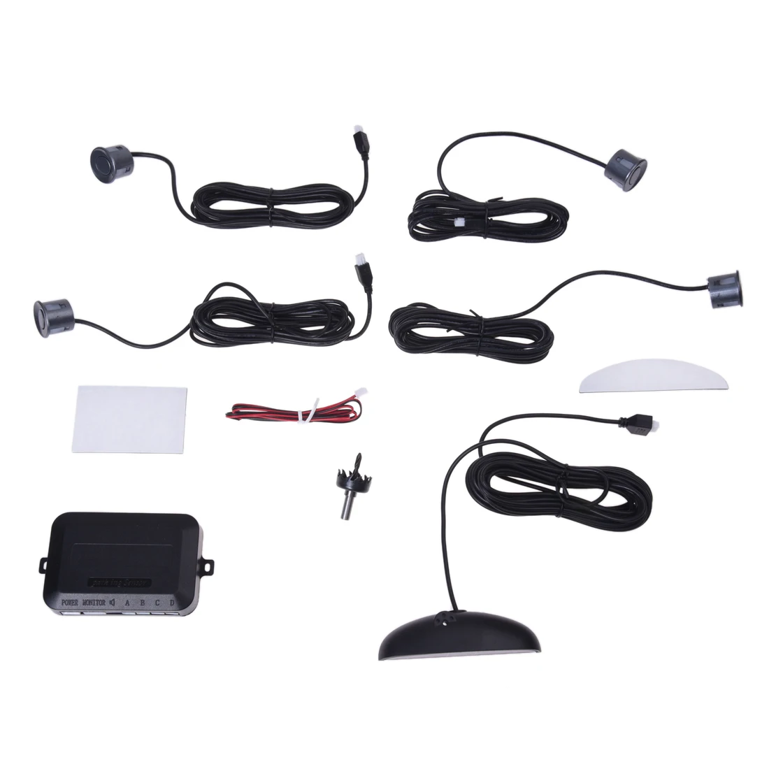

Led Digital Park Assist Assist Parking Sensors 4 Grey