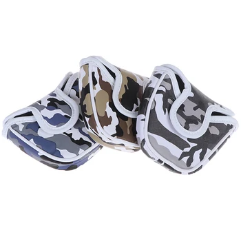 

New 1pc PU Leather Dustproof Camouflage Pattern Head Cover For Putter Golf Putter Cover Bag Mallet Golf Putter Headcover