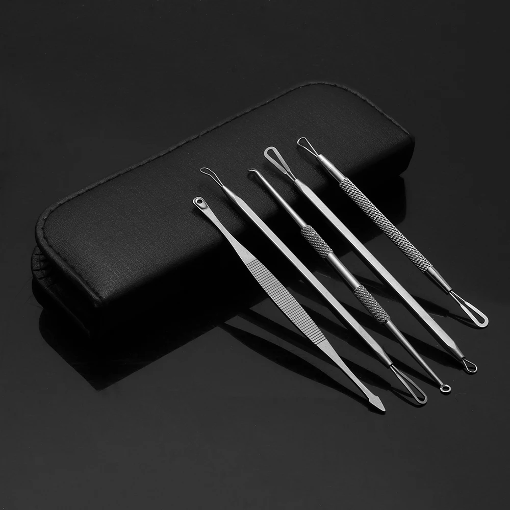 1/5Pcs/Set Pro Makeup Blackhead Whitehead Remover Tools Kit Skin Care Blemish Acne Pimple ...