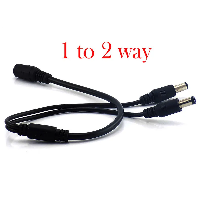 1 to 2 way DC мощность 1 Женский до 2 3 4 5 6 8 Мужской способ Splitter адаптер разъем кабель 5,5 мм* 2,1 мм 12 В для камеры видеонаблюдения Светодиодные полосы света - Цвет: 1 to 2 way