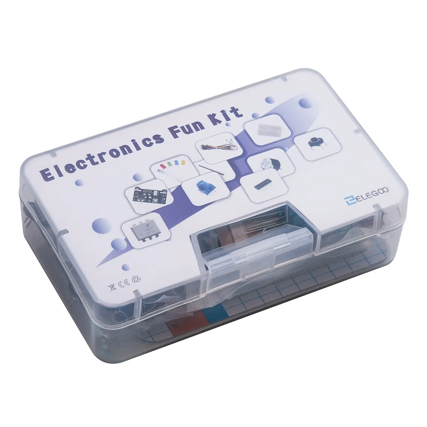 Электронный Забавный комплект с макетной резистор, конденсатор, светодиодный, потенциометр 235 элементов для arduino