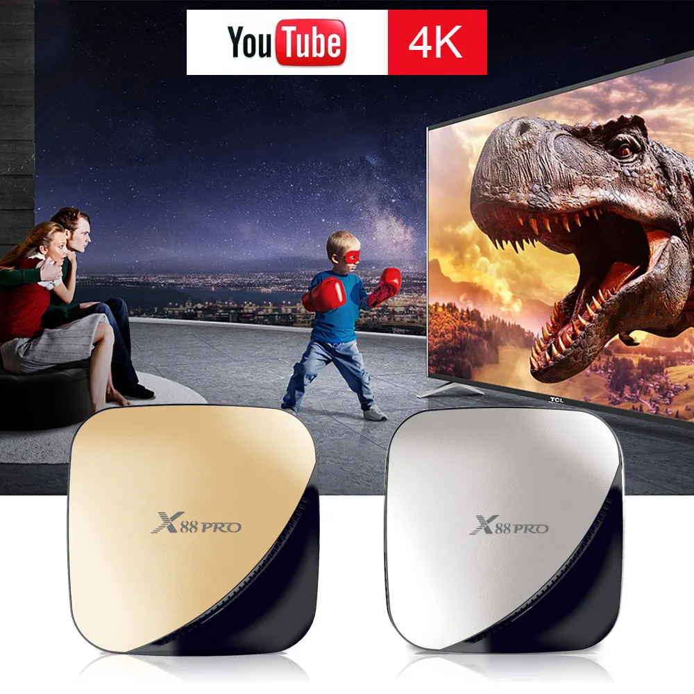  X88 PRO Smart TV BOX Android 9.0 4GB RAM 32GB 64GB 128GB ROM RK3318 Quad core WIFI 4K GooglePlay Yo