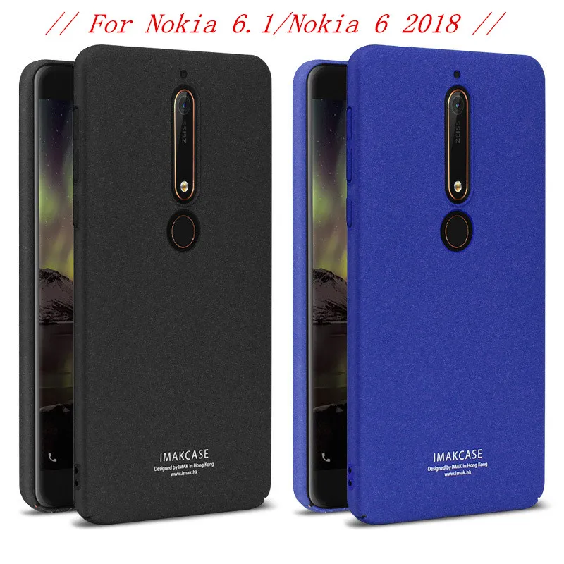 

sFor Nokia 6.1 Case Nokia 6 2018 Cover IMAK Cowboy Matte PC Hard Back Cover Case For Nokia 6 6.1 2018 With Film