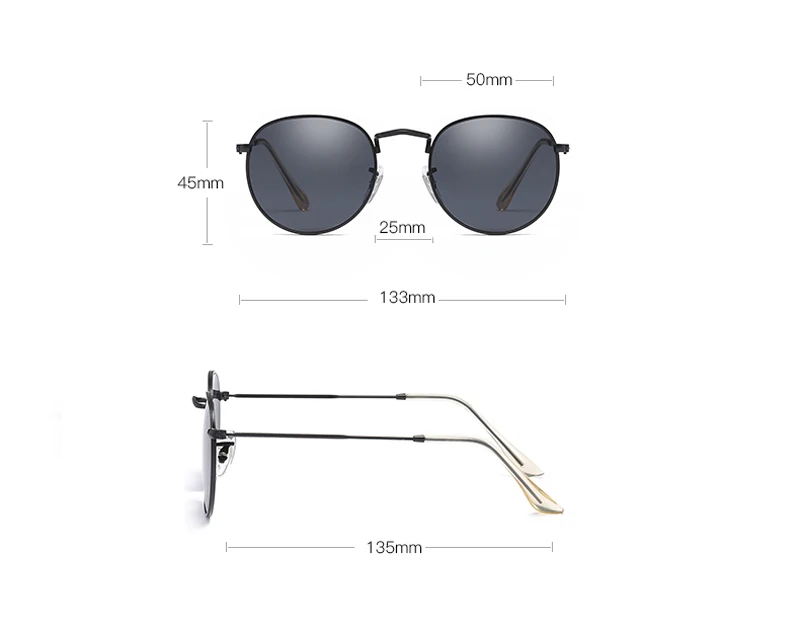 Men Retro Sunglasses Metal detail (1)
