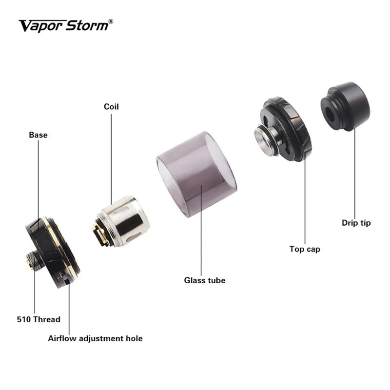 Пара шторм Hawk бак 0.5ohm Катушкой Сменные Распылителя органический хлопок 2 мл