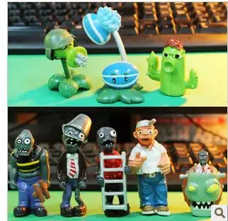 

100% brand new 8pcs/set cartoon plants VS zomibes figure toy for collections free shipping