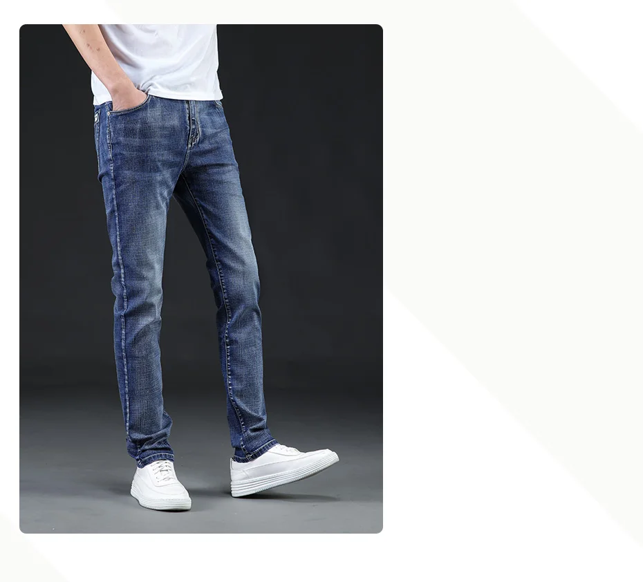 Бренд Drizzte, мужские джинсы s, трендовые Стрейчевые джинсы, светильник, синие джинсы, мужские облегающие джинсы, брюки, брюки, размер 35, 36, 38, 40, 42, 44, 46, джинсы