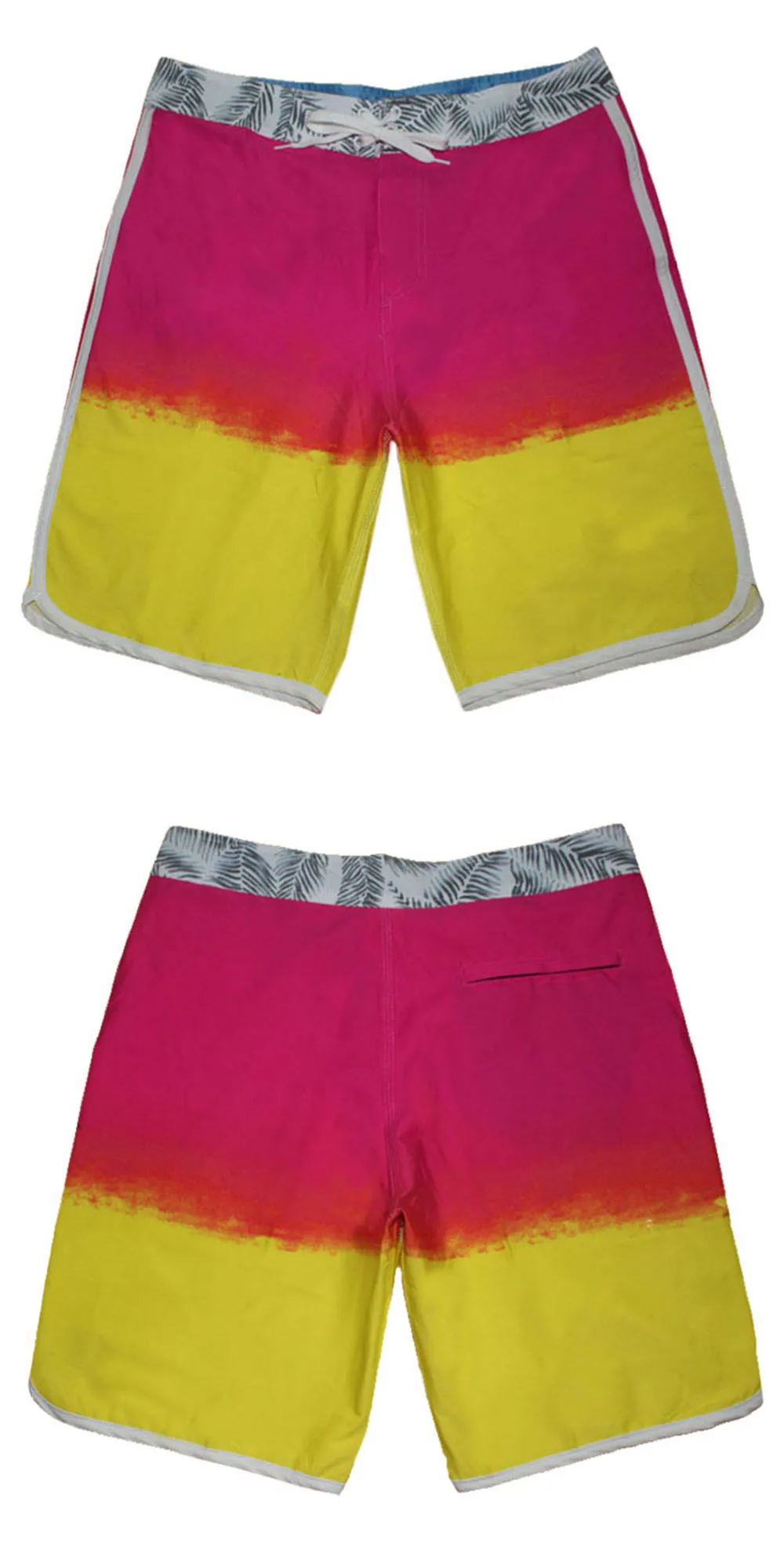Новые модные мужские шорты бермуды, водонепроницаемые пляжные шорты из эластана и спандекса, мужские повседневные шорты 30-38 - Цвет: Кораллово-Красный