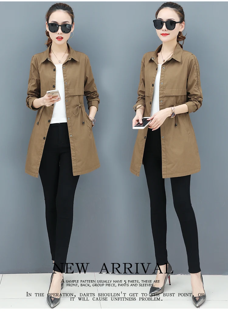 Пальто для женщин, весна-осень, большие размеры, пальто, корейский стиль, модная женская одежда K4613