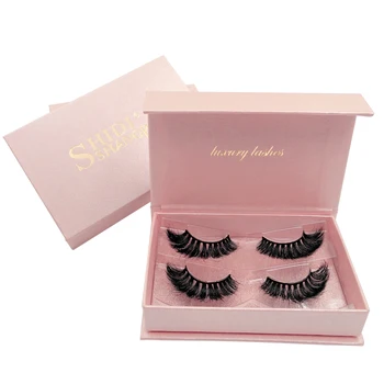 

3d mink eyelashes natural soft 3d mink lashes 100% hand made luxury gift box false eyelashes fluffy makeup full strip lashes