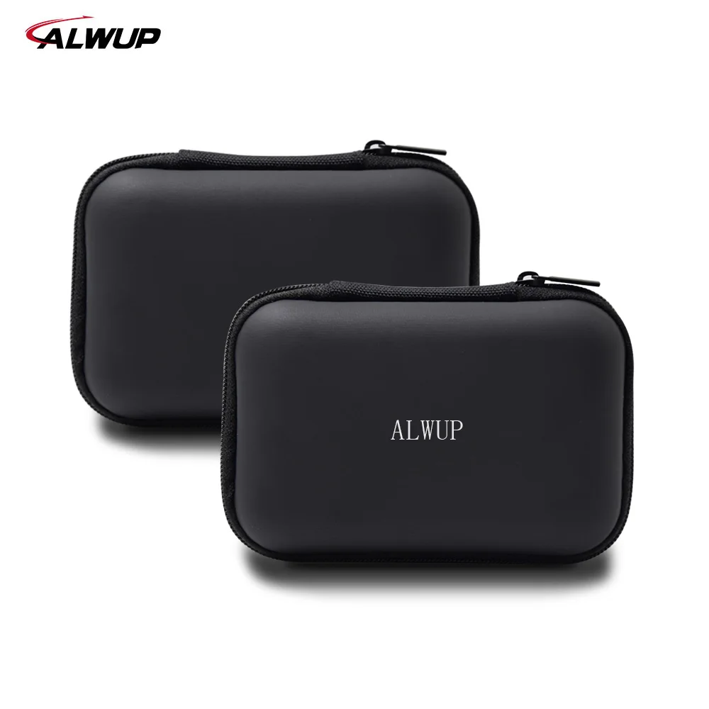 

Alwup Earphone Case Bag Portable Headphone Earbuds Hard Box Storage for Memory Card USB Cable Original Mini Earphone Bag