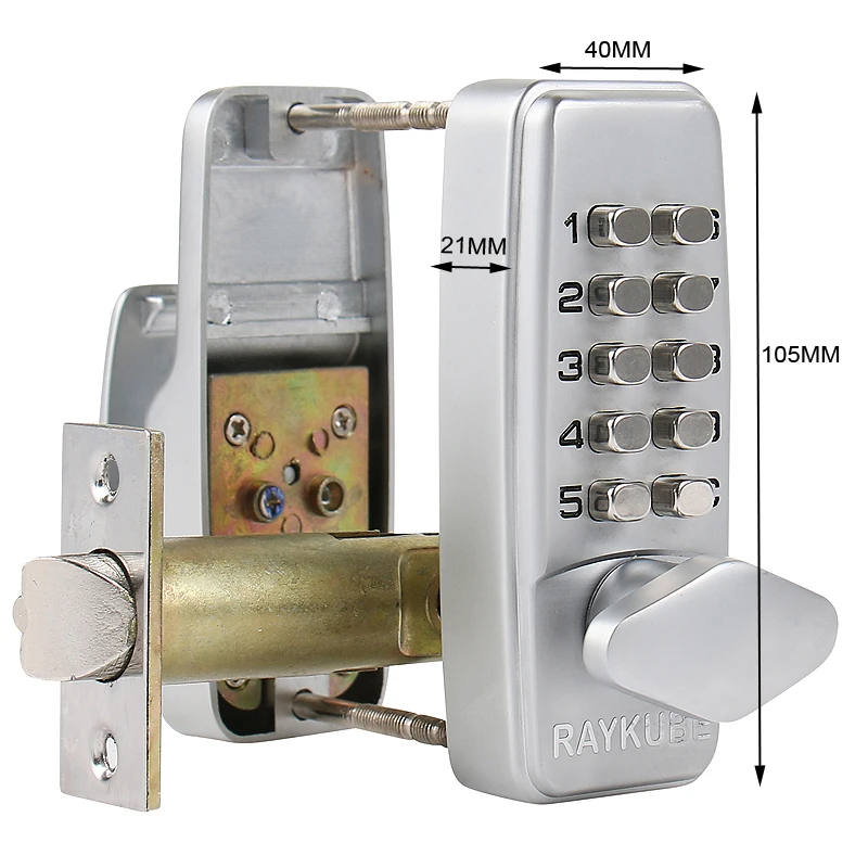 RAYKUBE цифровой пароль дверной замок механический код без ключа дверной замок водонепроницаемый R-380B