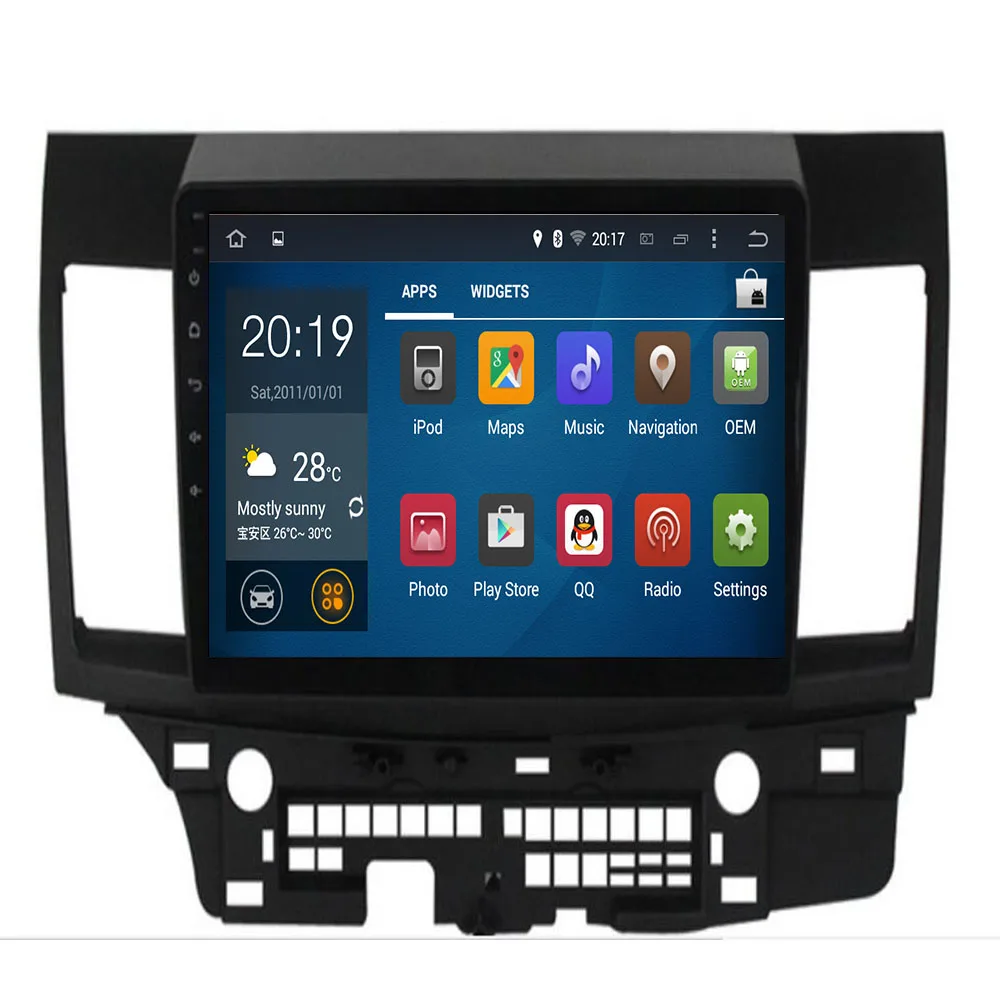 Top Android Car Radio for Mitsubishi lancer 10.2 inch 1024*600 OCTA Core wifi Bluetooth video audio Multimedia 2 din car dvd player 3
